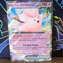 Pokemon TCG Lillie's Clefairy EX 056/159 Double Rare Holo 190 HP Fairy Sv09 - Image 1