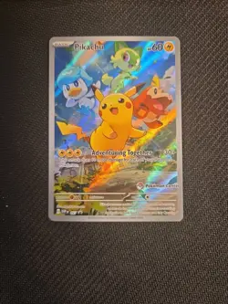 Pokemon Center Stamp Pikachu Black Star Promo #027 Scarlet & Violet - Image 1