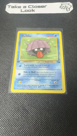 Shellder #54/62 - 1st Edition Fossil - Non Holo Pokemon - NM - Image 2