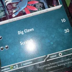Sneasel 020 HOLOBLEED/SWIRL Phantasmal Flames Black Star Promo Pokemon TCG MINT - Image 3