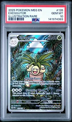 EXEGGUTOR #135 ILLUSTRATION RARE 2025 POKEMON EN MEGA EVOLUTIONS PSA 10! - Image 1