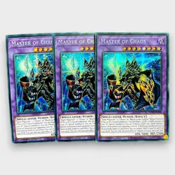 Yu-Gi-Oh! 3x Master of Chaos Prismatic Secret Rare MP23-EN NM - Image 1