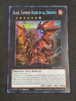 YuGiOh! - Blaze, Supreme Ruler of all Dragons MP25-EN146 Secret 1st Edition NM - Image 1