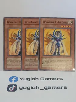 YUGIOH ARCANA FORCE III - THE EMPRESS X3 LODT-EN010 1ST EDITION COMMON LP - Image 1