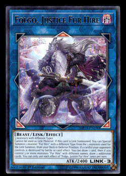 Yugioh Folgo, Justice Fur Hire MP19-EN190 Rare 1st Edition NM - Image 1