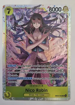One Piece TCG Nico Robin ENGLISH EB03-055 HEROINES SR - Image 1