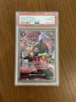 2023 ONE PIECE OP04 090 MONKEY D. LUFFY KINGDOMS OF INTRIGUE ALT ART PSA 10 - Image 1
