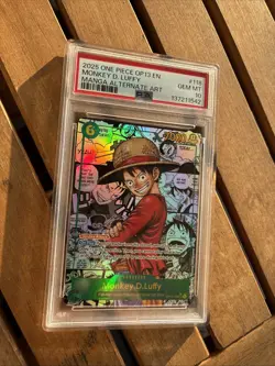 (1) PSA 10 One Piece CCG Monkey.D.Luffy Manga Alternate Art OP13-118 - Image 2