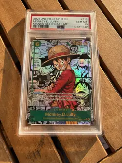 (1) PSA 10 One Piece CCG Monkey.D.Luffy Manga Alternate Art OP13-118 - Image 5