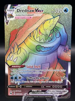 Pokemon TCG Drednaw VMax Rainbow Full Art Trading Card Near Mint 075/073 - Image 1