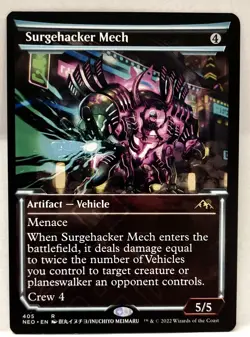 MTG Surgehacker Mech (Showcase) #405 Kamigawa Neon Dynasty Magic Card Rare NM - Image 1
