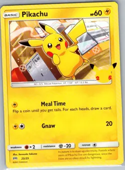 Pikachu - 25/25 025/025 Non Holo McDonald's 25th Anniversary - Pokemon Card - NM - Image 1