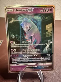 Pokemon Mewtwo GX TCG Shining Legends Holo Card 78/73 Secret Rare LP - Image 1