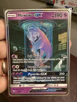 Pokemon Mewtwo GX TCG Shining Legends Holo Card 78/73 Secret Rare LP - Image 3