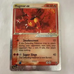 Pokemon TCG Magmar EX Ruby and Sapphire Holo Ultra Rare Card 100/109 - Image 1