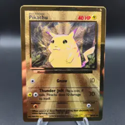 Pikachu Gold Metal Card 58/102 - Pokemon TCG Celebrations 25th Anniversary - NM - Image 1