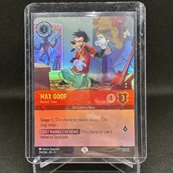 Disney Lorcana Fabled Max Goof Rockin' Teen Epic Holofoil Card 214/204 - Image 3