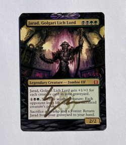 MTG Jarad, Golgari Lich Lord, Alter Hand Painted, Eric Deschamps Signed Read! - Image 1