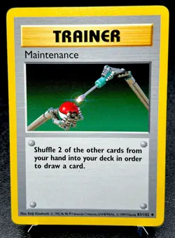 Maintenance 83/102 LP Non Holo Base Set Shadowless Pokemon Card! - Image 1