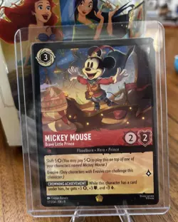 Disney Lorcana TCG Mickey Mouse Brave Little Prince 111/204 Fabled Card - Image 1