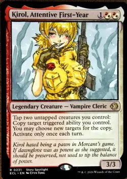 Kirol, Attentive First-Year Altered Art Hand Painted MTG Magic the Gathering - Image 1