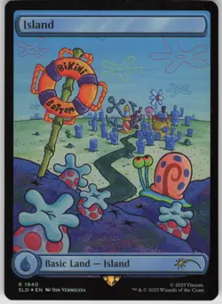 MTG Island Rainbow Foil NM Secret Lair Drop Series Magic 1940 - Image 1