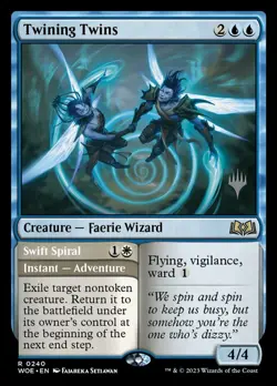 Twining Twins // Swift Spiral - Foil - Promo Pack NM, English MTG Wilds of Eldra - Image 1