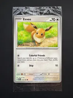Eevee (SEALED) 133/165 Pokemon Together Stamped Promo 151 Near Mint (NM) 2023 - Image 1