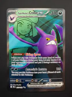 Team Rocket's Crobat ex 217/182 Pokemon Destined Rivals Ultra Rare (NM) 2025 - Image 1