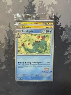 Pokemon TCG Illustration Contest 2024 Sealed Pack Feraligatr Pikachu Toxtricity - Image 1