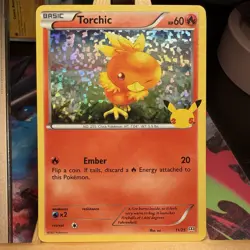 Torchic 11/25 HOLO BLEED McDonald's 25th Anniversary Promo 2021 Pokemon TCG NM - Image 1