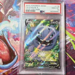 Pokemon Steelix V Swsh04 Vivid Voltage 176/185 Ultra Rare Full Art Holo PSA 10 - Image 1