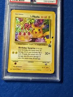 Birthday Pikachu - Holo - 2021 Pokemon Celebrations - PSA 9 - Image 3