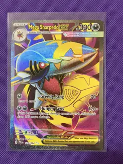 Pokemon Mega Sharpedo EX Ultra Rare Holo Me02: Phantasmal Flames 113/094 NM - Image 1