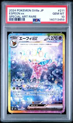 2024 POKEMON JPN SV8A-TERASTAL FEST EX SPECIAL ART RARE #211 ESPEON EX PSA 10 - Image 1
