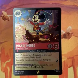 Lorcana - Mickey Mouse - Brave Little Prince 111/204 Fabled Cold Foil - Image 1
