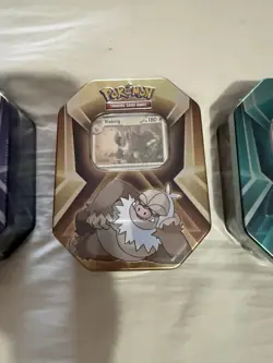 3X Pokemon TCG Trading Card Game Triple Whammy Tin Pack 2024 New Sealed - Image 1