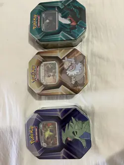 3X Pokemon TCG Trading Card Game Triple Whammy Tin Pack 2024 New Sealed - Image 2