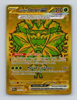 Teal Mask Ogerpon ex 221 2024 Pokemon Twilight Masquerade Hyper Rare Card NM+ - Image 1