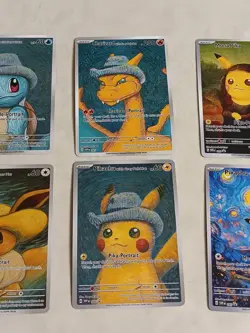 6 Pokemon x Van Gogh Black Star Promo ACG Art Card - read description - Image 3