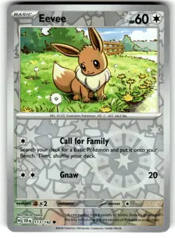 Pokemon Card Eevee Stellar Crown Reverse Holo 113/142 Near Mint - Image 1