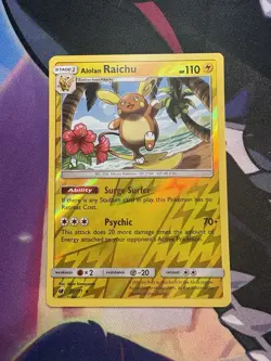 Pokemon TCG Alolan Raichu Crimson Invasion Reverse Holo Card 31/111 - Image 1