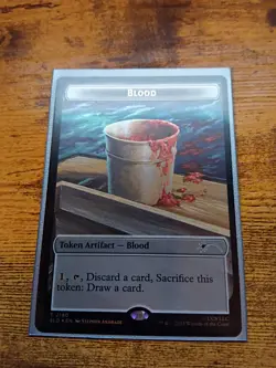 Jaws, Relentless Predator, Secret Lair Drop, MTG, Rainbow Foil + Blood Token - Image 3