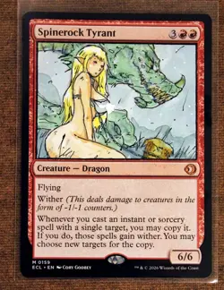 Spinerock Tyrant Altered Art Hand Painted MTG Magic the Gathering Anime Girl - Image 1