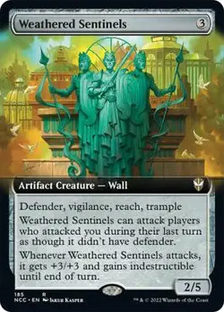 Weathered Sentinels EXTENDED - 185 - Rare - Streets of New Capenna SNC MTG - Image 1