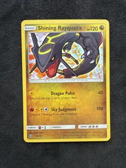 Shining Rayquaza 56/73 Shiny Holo Rare Pokemon Card Shining Legends TCG - Image 1