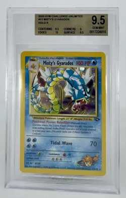 POKEMON GYM CHALLENGE UNLIMITED MISTY'S GYARADOS HOLO #13 BGS 9.5 VERY NICE!!!! - Image 1