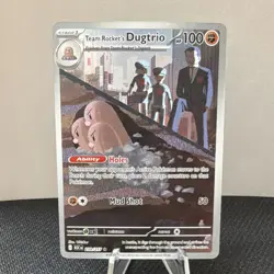 Pokemon TCG Team Rocket's Dugtrio 239/217 ASC Full Art Holo Stage 1 100HP - Image 1