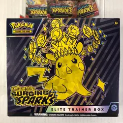 Pokemon Surging Sparks Elite Trainer Box ETB & 3 Pack Blister Quagsire New LOT - Image 2