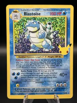 Pokemon TCG Blastoise Base Set 2/102 Holo Celebrations: Classic Collection - Image 1